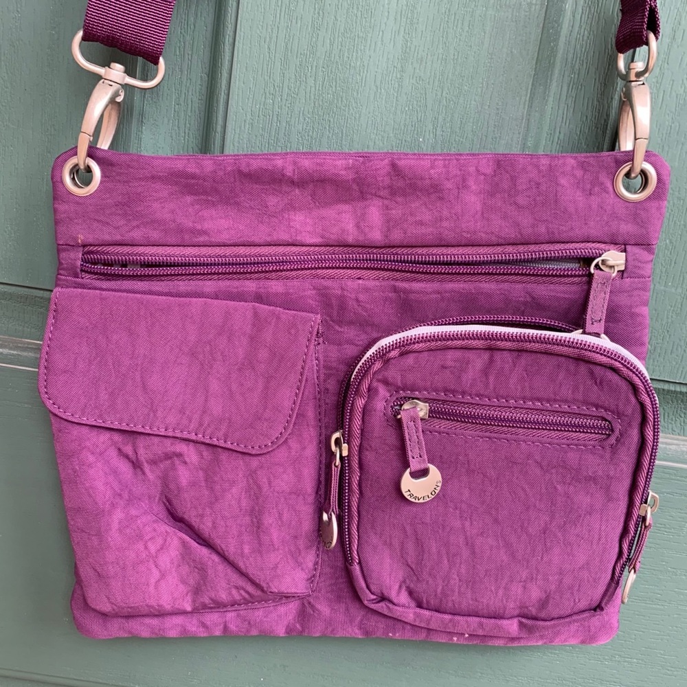 Travelon purple crossbody purse